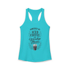 Iced Coffee & Worship Music Racerback Tank