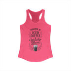 Iced Coffee & Worship Music Racerback Tank
