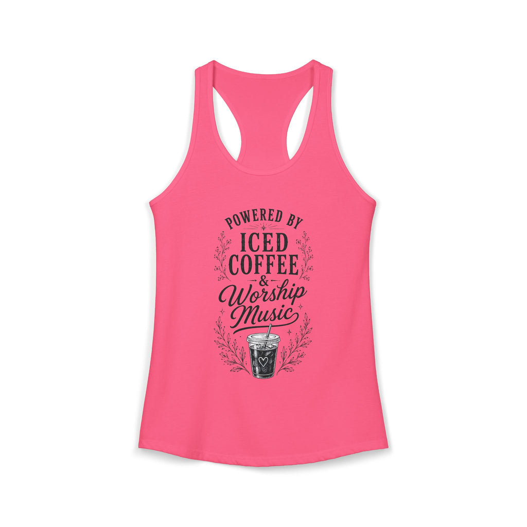 Iced Coffee & Worship Music Racerback Tank