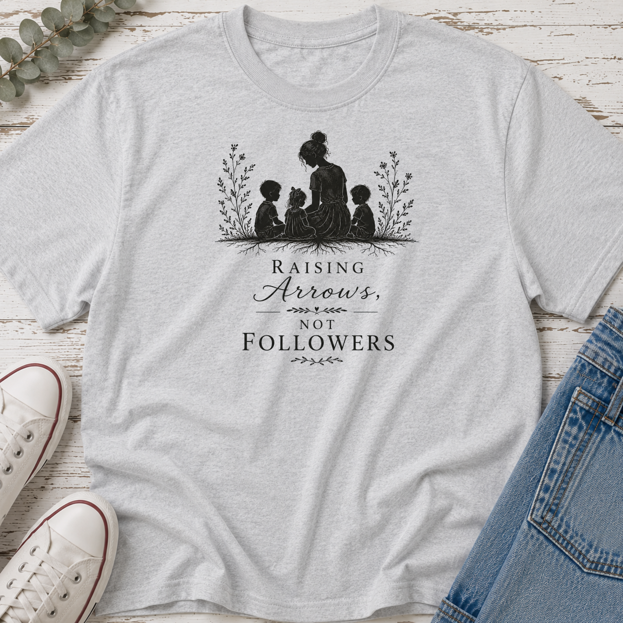 Raising Arrows, Not Followers Silhouette Tee