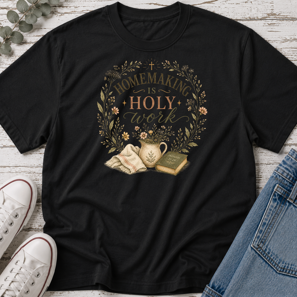 Homemaking Is Holy Work Colored Tee