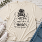 God Gave Me Children Messy Bun Tee