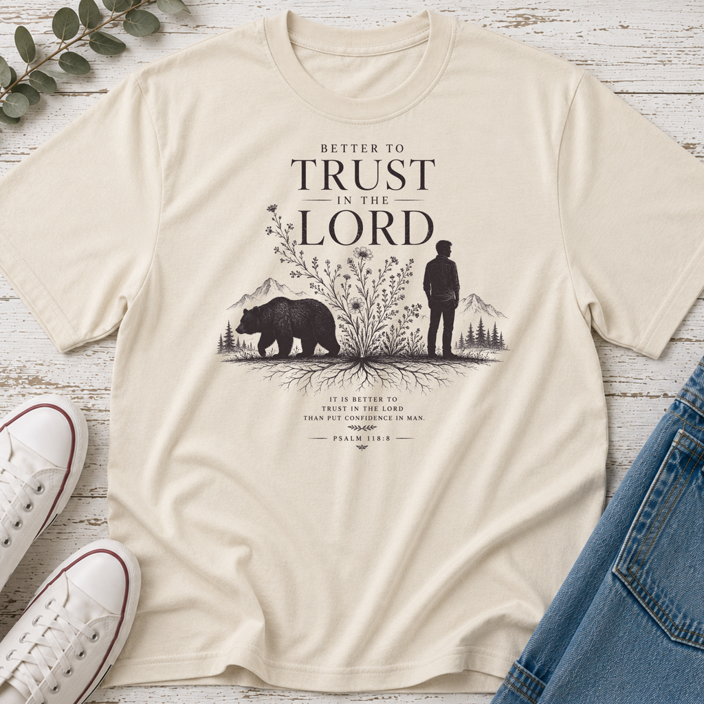 Man vs Bear Trust in God Tee