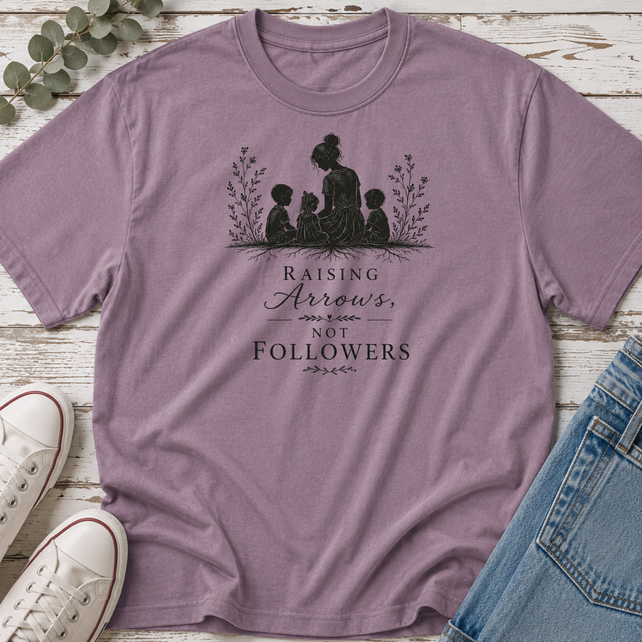 Raising Arrows, Not Followers Silhouette Tee