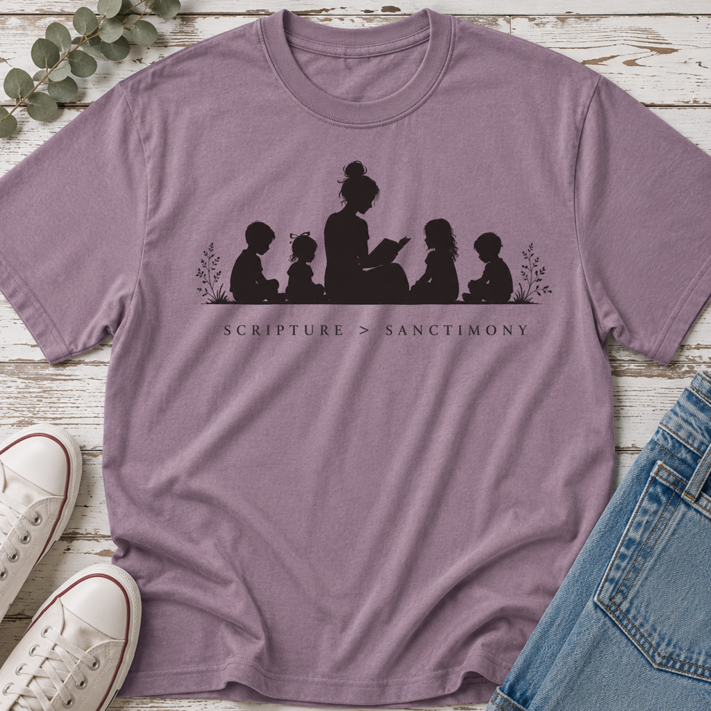 Scripture Over Sanctimony Silhouette Tee