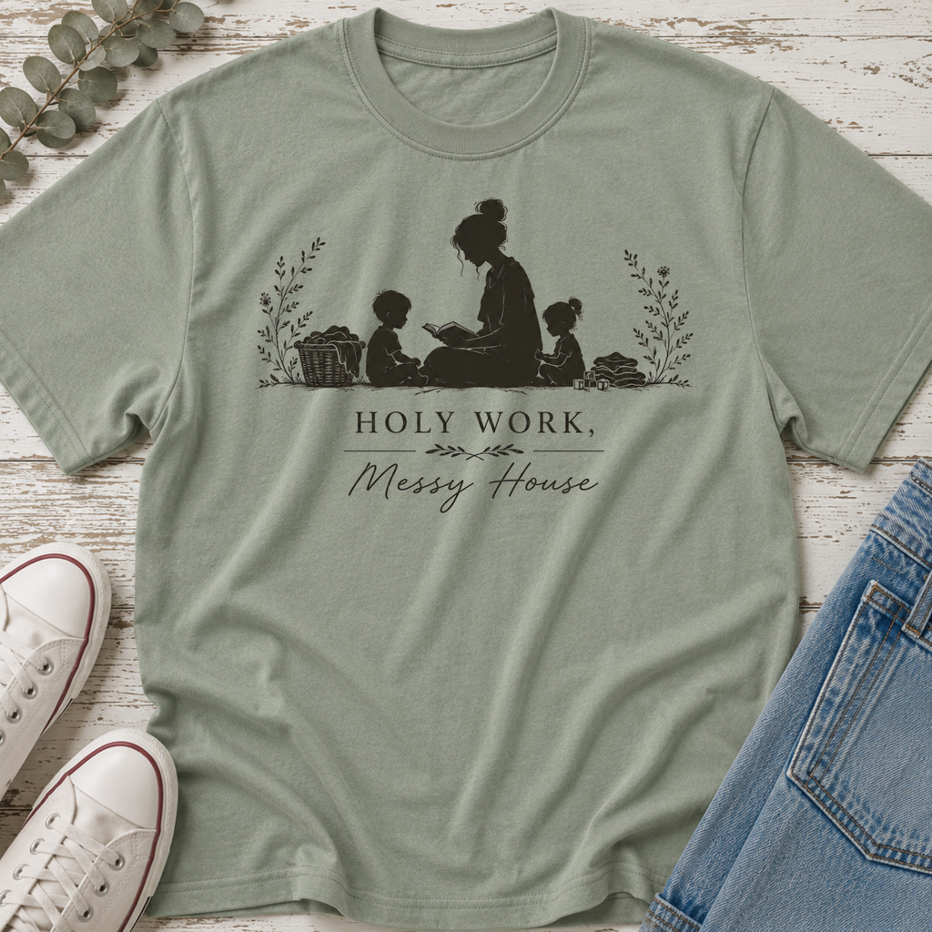 Holy Work, Messy House Silhouette Tee