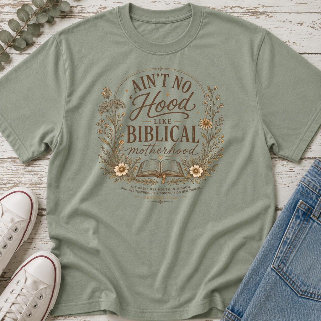 Ain't No Hood Like Biblical Motherhood Tee