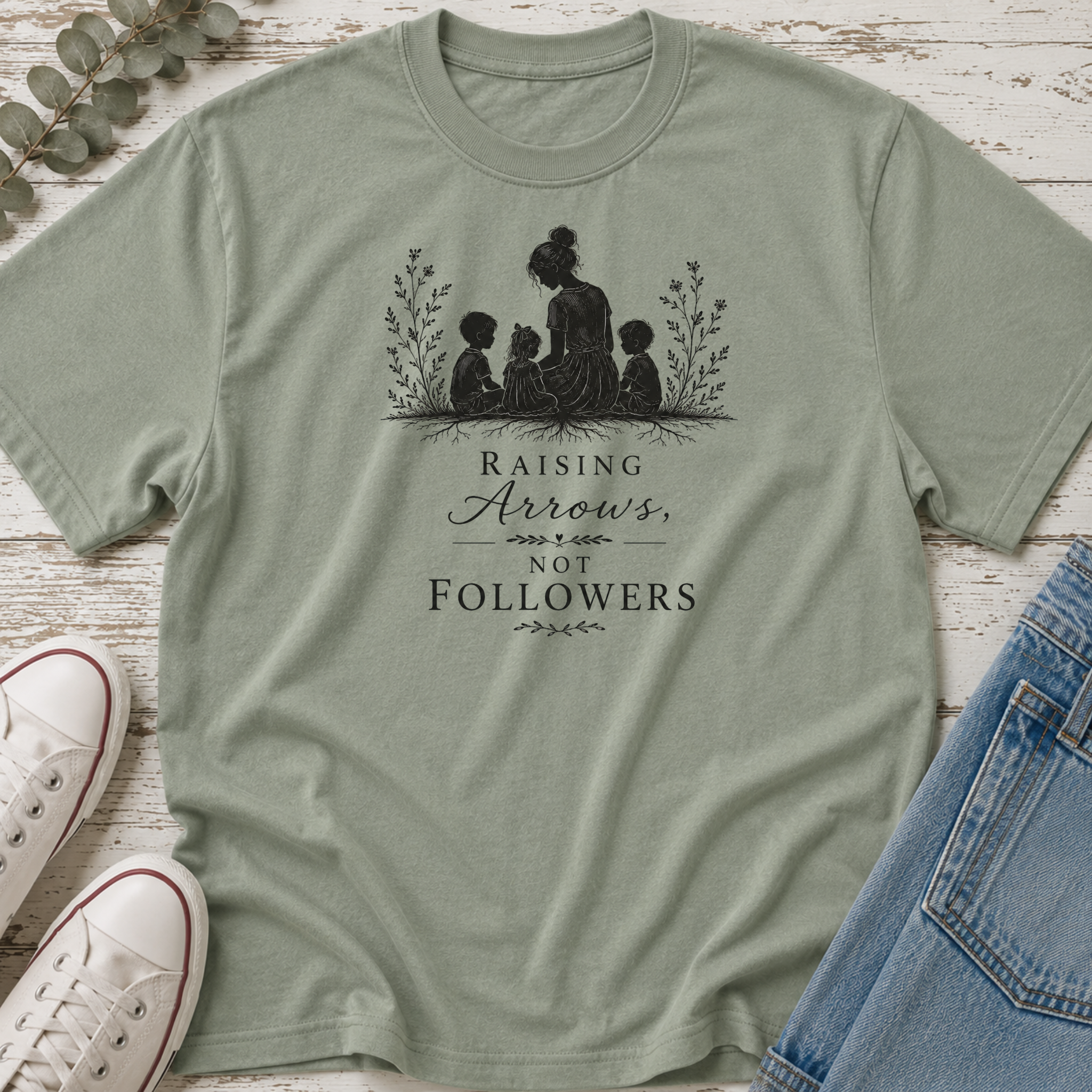 Raising Arrows, Not Followers Silhouette Tee
