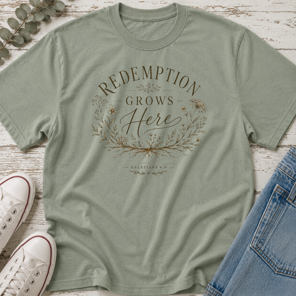 Redemption Grows Here Colored Tee