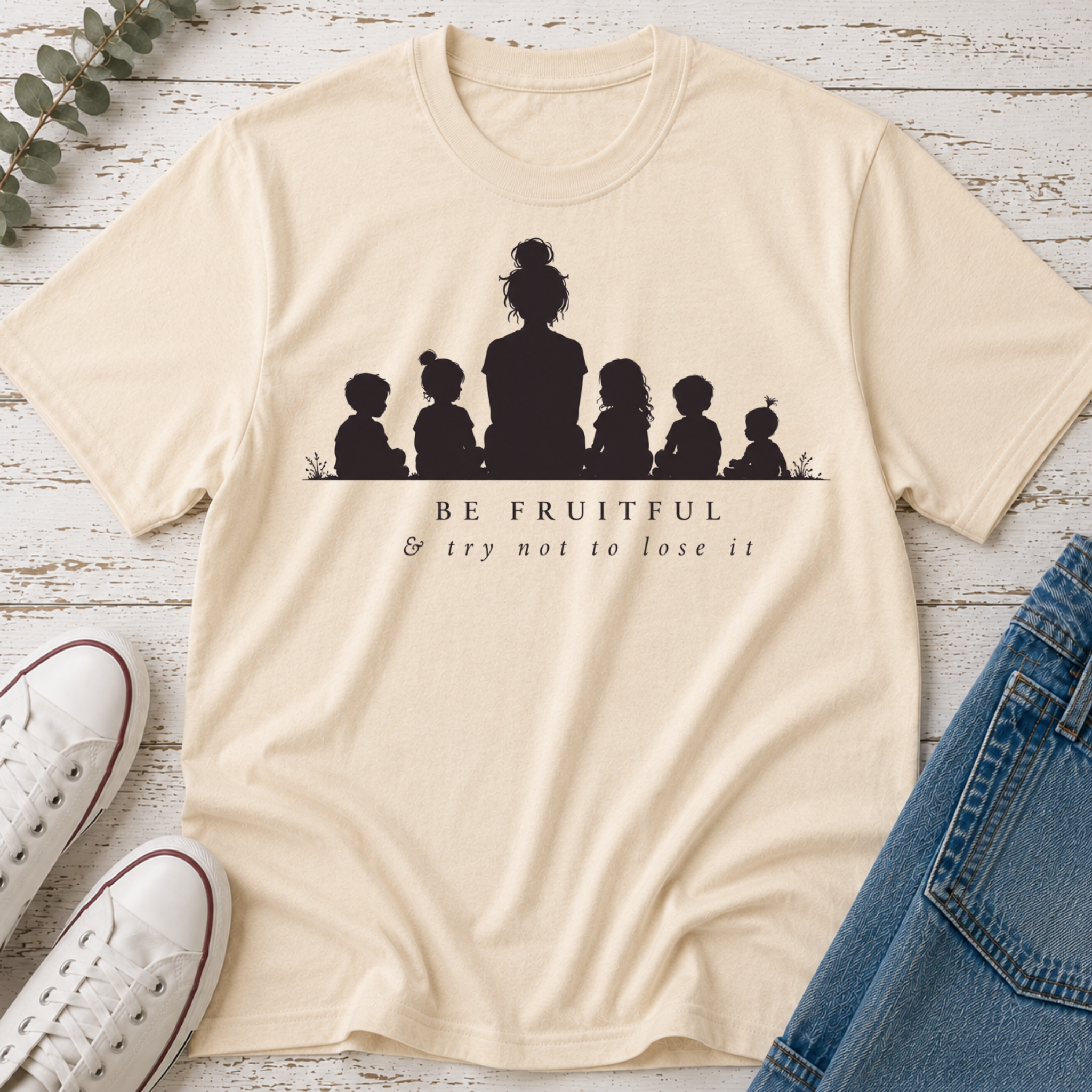 Be Fruitful & Try Not to Lose It Silhouette Tee