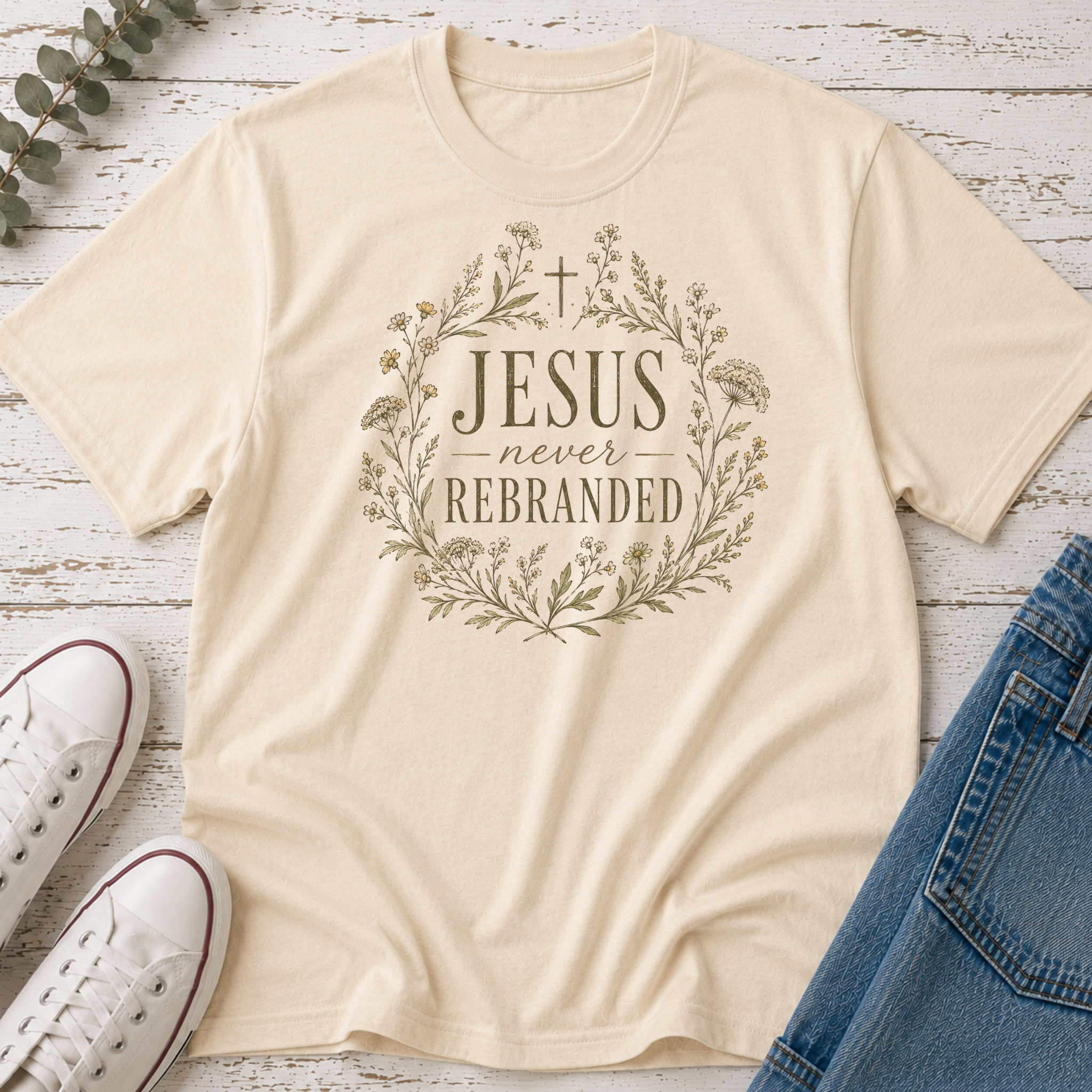 Jesus Never Rebranded Colored Tee