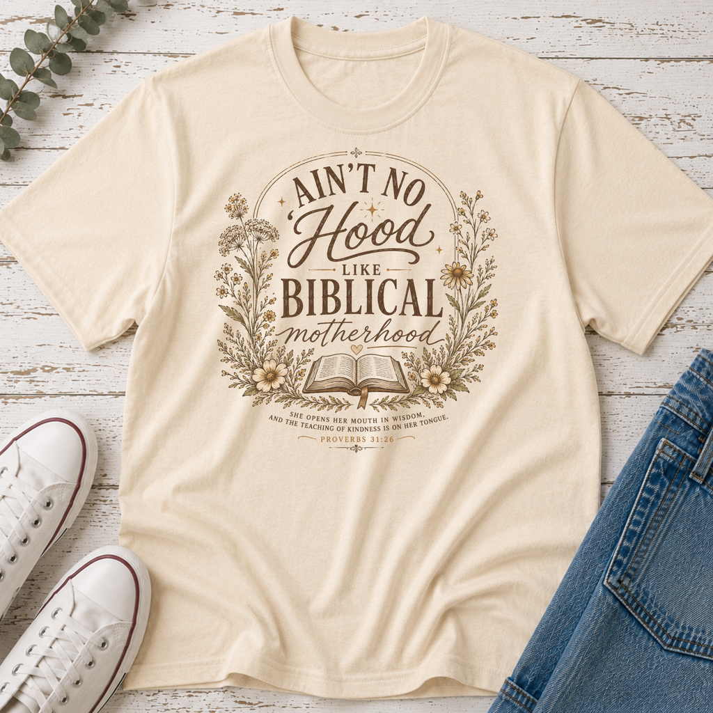 Ain't No Hood Like Biblical Motherhood Tee
