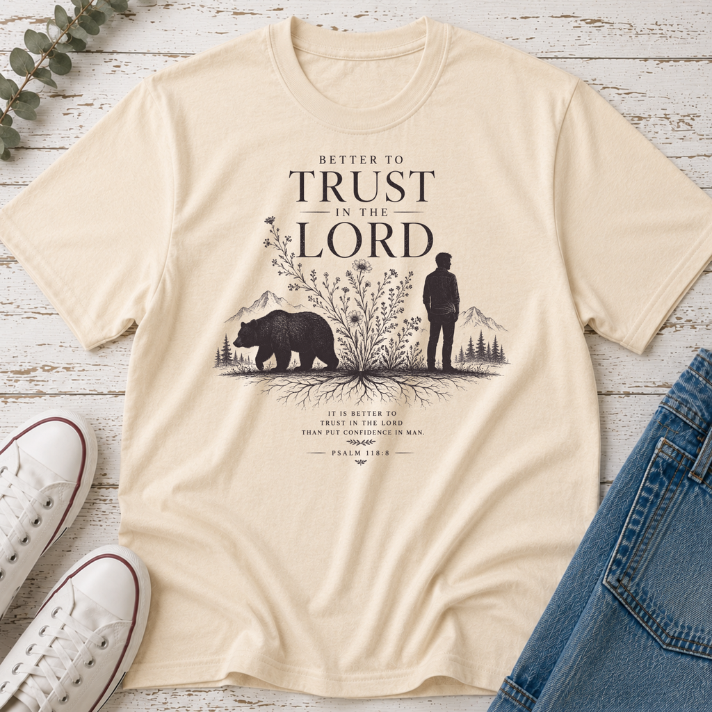 Man vs Bear Trust in God Tee