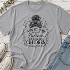 God Gave Me Children Messy Bun Tee