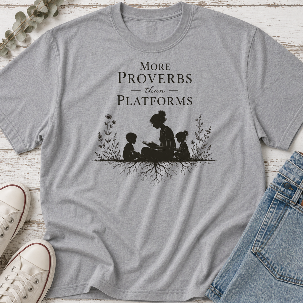 More Proverbs Than Platforms Silhouette Tee
