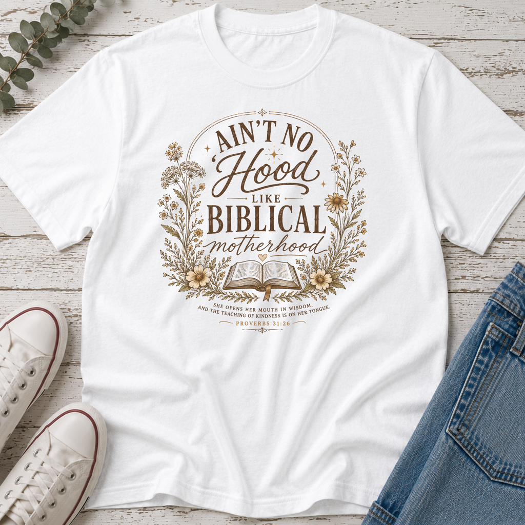 Ain't No Hood Like Biblical Motherhood Tee