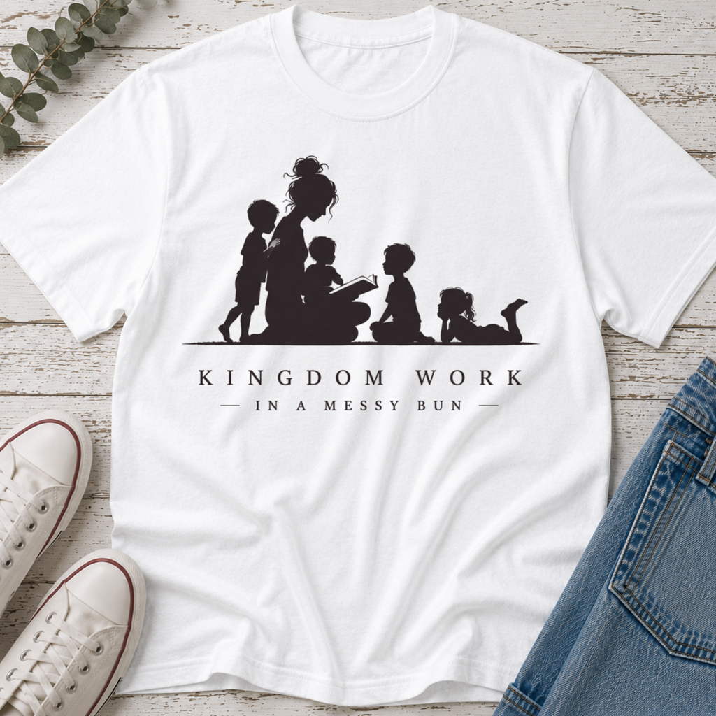 Kingdom Work in a Messy Bun Silhouette Tee