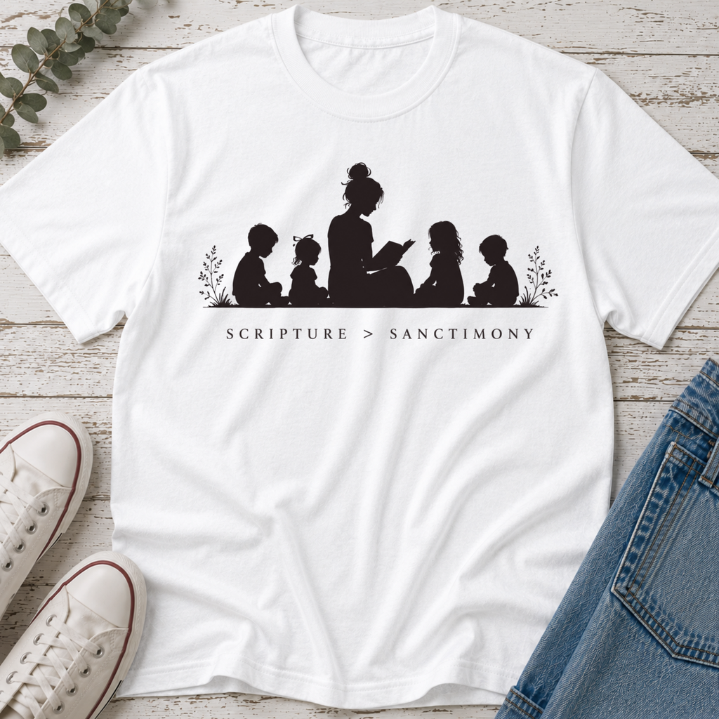 Scripture Over Sanctimony Silhouette Tee